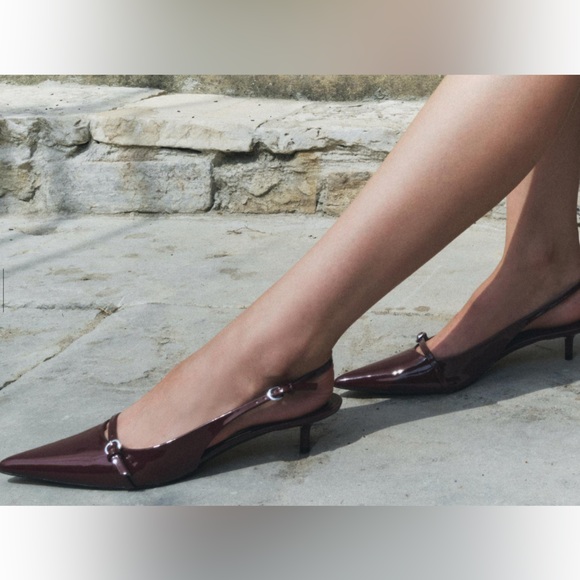 ZARA Sling Back Buckle Heels - Picture 5 of 5